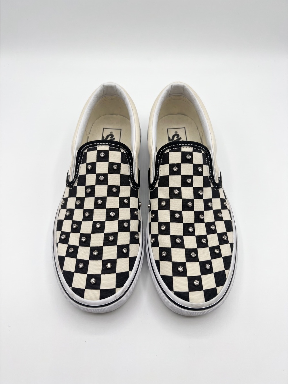 Vans Checkerboard and Rhinestone Slip-On Sneakers - Picture 2 of 6